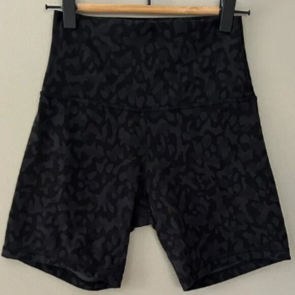 Lululemon Align Short 6” Formation Camo Deep Coal Multi Size 4 Black Grey - Picture 1 of 5